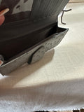 Small Light Blue Faux Ostrich Skin Wallet