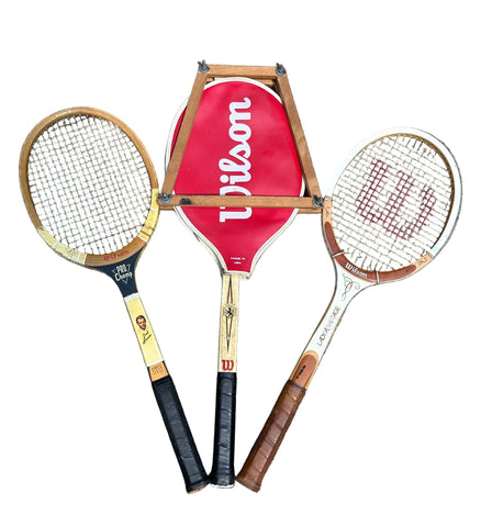 Collection of Vintage Wilson Model Tennis Rackets