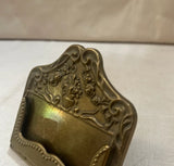 Small Brass Business Card Holder Desk Accessory