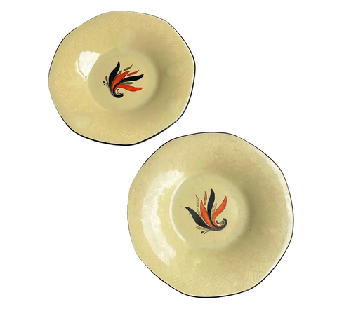 Pair of Small Ceramic Swedish Decorative Plates