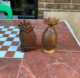 Pair of Wooden Pineapple Napkin and Toothpick Holder Set