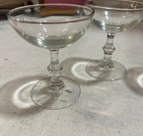 Collection of Bubble Stemmed Champagne Glasses- Set of 4