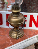 Antique Brass Hurricane Oil Lanterns- a Pair