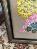 Framed Floral Handmade Needlepoint