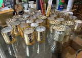 (Rental Only) 30+ Gold and Silver Glass Wedding Candle Votives