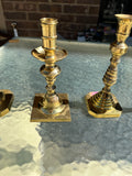 Collection of Brass Candlestick Holders- Set of 4