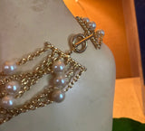 Faux Pearl and Multiple Chain Fun Necklace