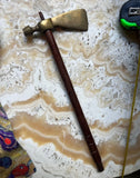 Brass Mid Century Axe With Wooden Handle