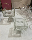 Pair of Glass Pedestal Bowls