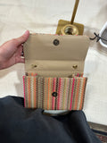 Small Colorful Boho Hand Bag With Bamboo Handle