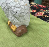 Stone Painted Owl Sculpture