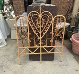 Wicker Twin Headboard With Heart Details