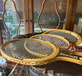 Vintage Spalding and Davis Trio of Wooden Tennis Rackets
