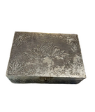 Vintage Silver Etched Wooden Box