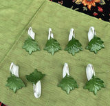 Ceramic Leaf Napkin Rings- Set of 8