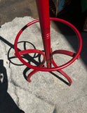 Red Wooden Vintage Hat/Coat Rack, Slight Condition Issue