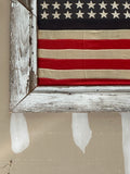 Large Vintage Framed American Flag