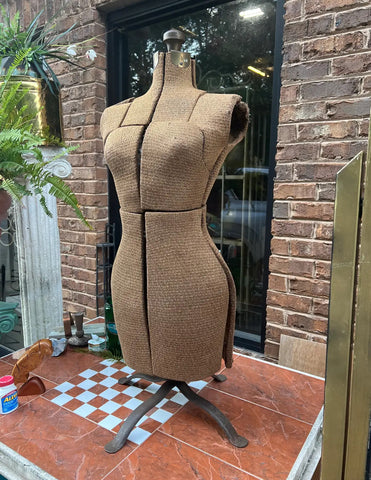 dress form metal Female Display on Rolling Base With a weight of only 11 lbs. Antique Metal Dress Form Display