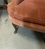1970s Salmon Colored Cushioned Accent Chair