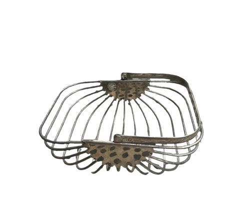 Silver Wire Fruit Basket With Handle