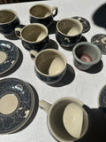 Japanese Pottery Tea Cup and Saucers Set