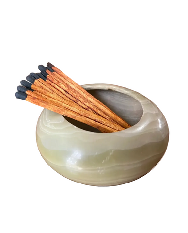 Small Marble Bowl With Matchsticks