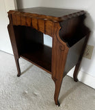 1970s Wooden MCM Side Table With Shelf Storage