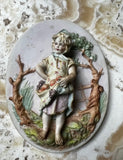 English Style Small Ceramic 3d Wall Hanging of a Boy