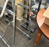 Industrial Metal Shoe Rack on Wheels
