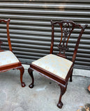 Pair of Maitland Smith Ball and Claw Feet Design Wooden Dining Chairs