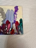 Vintage Colorful Splatter Art Tile Coaster