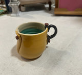 Handmade Ceramic Yellow Mug, Signed
