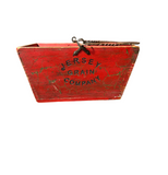Large Red Wooden Jersey Grain Company Bucket