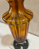 Vintage Amber Glass and Cast Iron Scale on Marble Base