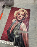 Vintage Marilyn Monroe Maroon Tile Art