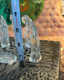 Vintage Glass Miniature Nativity Christmas Set