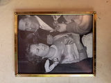 Pair of Gold Frames With Black and White Photographs