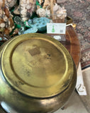 Small Brass Bowl With Oval Etched Accents