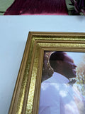 Gold Framed African American Wedding Photo