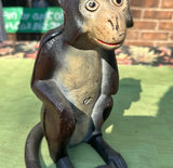 Antique Cast Iron Painted Monkey Bank