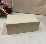 1970s Red Lined Jewelry Box With Compartments and Latch