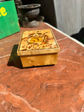 Floral Wooden Jewelry Music Box, Playing Greensleeves