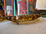 Pair of Amber Colored Ashtrays