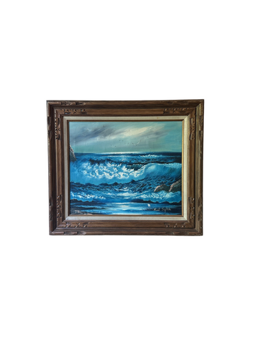 Framed and Signed Seascape Painting