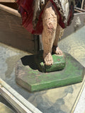 Santos Baby Jesus Holding Lamb Wooden Sculpture