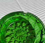 Green Glass Round Ashtray