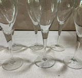 Collection of Simple Stemmed Champagne Glasses- Set of 7