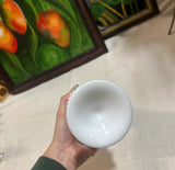 Milk Glass Abstract Water Drop Vase