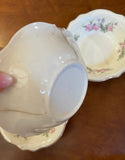 Trio of Pink Rose Ceramic Bowls