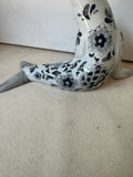 Ceramic Chinoiserie Painted Dolphin Figurine